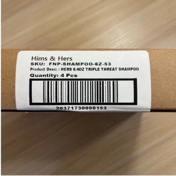 Hers Triple Threat Shampoo 6.4oz 4 Pack Thickening Napa Rose Scent NEW Sealed - Picture 7 of 7